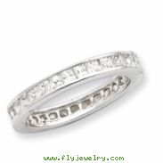 Sterling Silver CZ Eternity Band ring