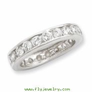 Sterling Silver CZ Eternity Band ring