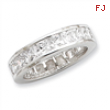 Sterling Silver CZ Eternity Band ring