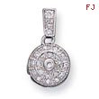 Sterling Silver CZ Fancy Chain Slide Pendant