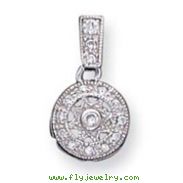 Sterling Silver CZ Fancy Chain Slide Pendant