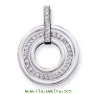 Sterling Silver CZ Fancy Pendant
