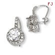 Sterling Silver CZ French Wire Earrings