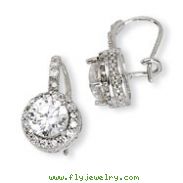 Sterling Silver CZ French Wire Earrings