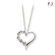 Sterling Silver CZ Heart Journey Necklace