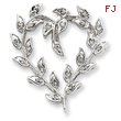 Sterling Silver CZ Heart Pendant