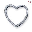 Sterling Silver CZ Heart Slide