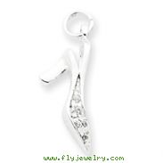 Sterling Silver CZ High Heel Charm