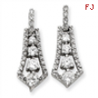 Sterling Silver CZ Journey Earrings