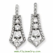 Sterling Silver CZ Journey Earrings