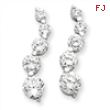 Sterling Silver CZ Journey Earrings