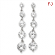 Sterling Silver CZ Journey Earrings