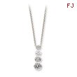 Sterling Silver CZ Journey Necklace