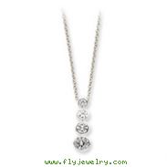 Sterling Silver CZ Journey Necklace