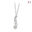 Sterling Silver CZ Journey Necklace