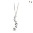 Sterling Silver CZ Journey Necklace