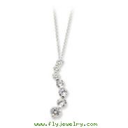 Sterling Silver CZ Journey Necklace