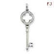 Sterling Silver CZ Key Pendant