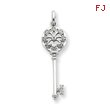 Sterling Silver CZ Key Pendant