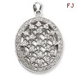 Sterling Silver CZ Locket Pendant