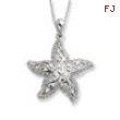 Sterling Silver CZ Make A Difference 18in Necklace