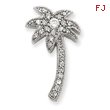 Sterling Silver CZ Palm Tree Slide