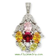 Sterling Silver CZ Pendant