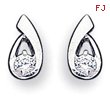 Sterling Silver CZ Post Earrings
