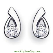 Sterling Silver CZ Post Earrings