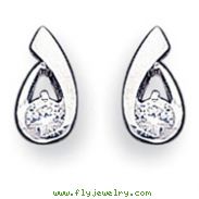 Sterling Silver CZ Post Earrings