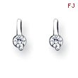 Sterling Silver CZ Post Earrings