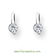 Sterling Silver CZ Post Earrings