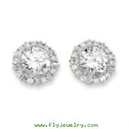 Sterling Silver CZ Post Earrings