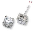 Sterling Silver CZ Post Earrings