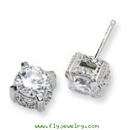 Sterling Silver CZ Post Earrings