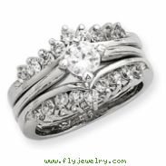 Sterling Silver CZ Ring Set ring