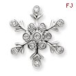 Sterling Silver CZ Snowflake Pendant