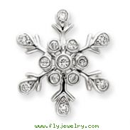 Sterling Silver CZ Snowflake Pendant