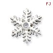 Sterling Silver CZ Snowflake Pin and Pendant