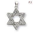 Sterling Silver CZ Star of David Pendant