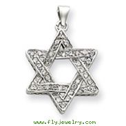 Sterling Silver CZ Star of David Pendant