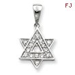 Sterling Silver CZ Star of David Pendant