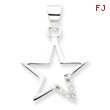 Sterling Silver CZ Star Pendant