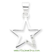 Sterling Silver CZ Star Pendant