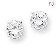 Sterling Silver CZ Stud Earrings