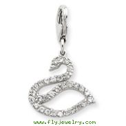 Sterling Silver CZ Swan Charm