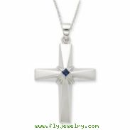 Sterling Silver CZ The Great Designer 18in Necklace
