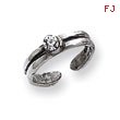 Sterling Silver CZ Toe Ring