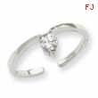 Sterling Silver CZ Toe Ring