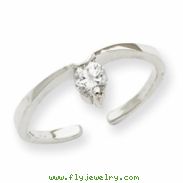 Sterling Silver CZ Toe Ring